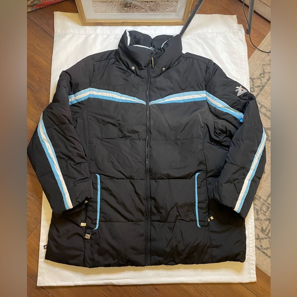 ZeroXposur size 1X black and blue winter puffer coat